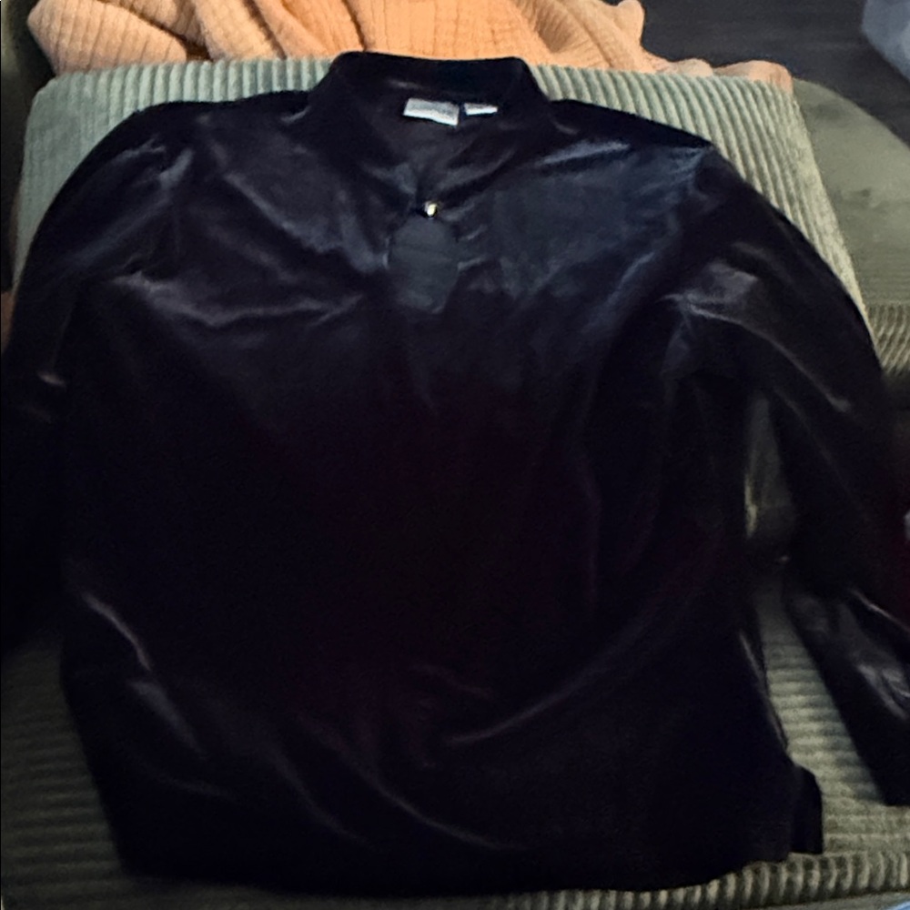 Chico's Elegant Black Velvet Blazer
